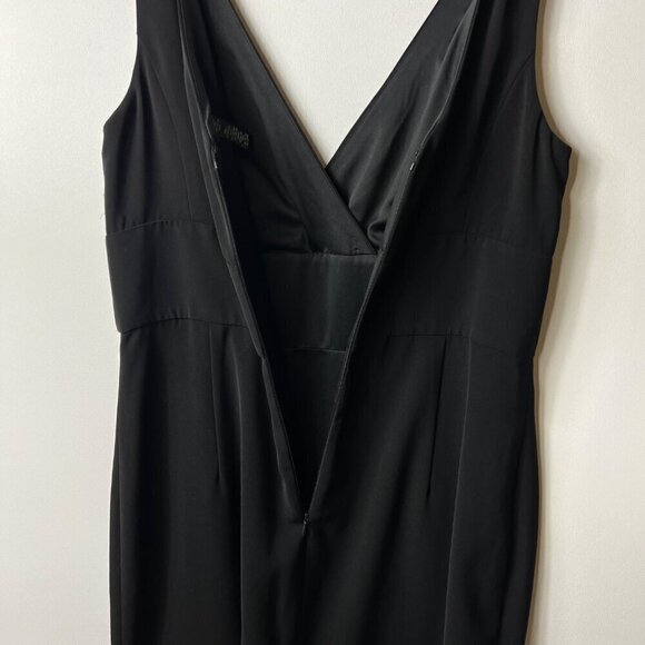 Ralph Lauren Black Cascade Ruffle Pencil Dress Sleeveless women’s size 14 - Picture 9 of 10